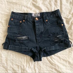 ONE by One Teaspoon High Waisted Denim Shorts